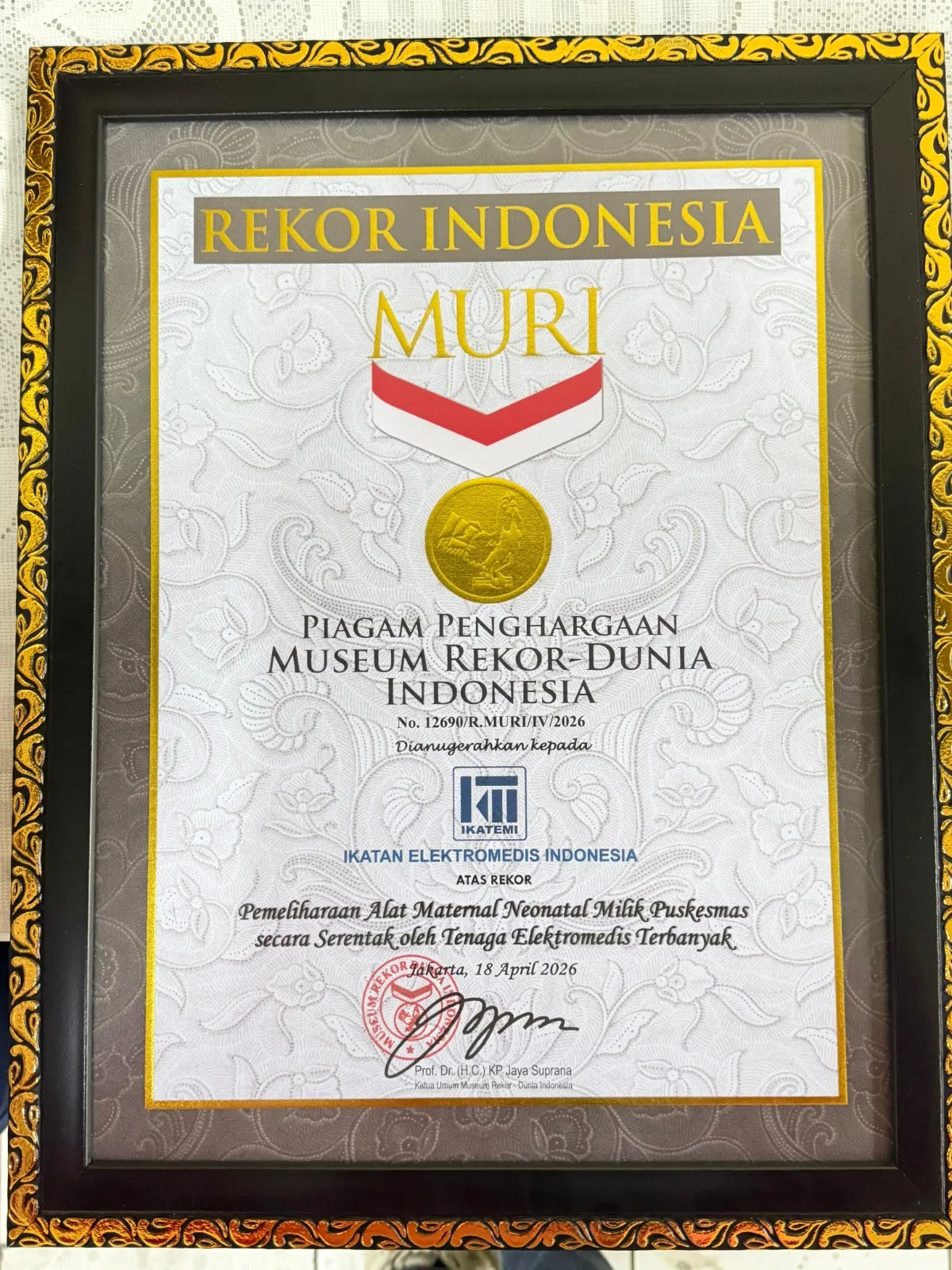 Raih Rekor MURI dan Libatkan Ribuan Tenaga Elektromedis